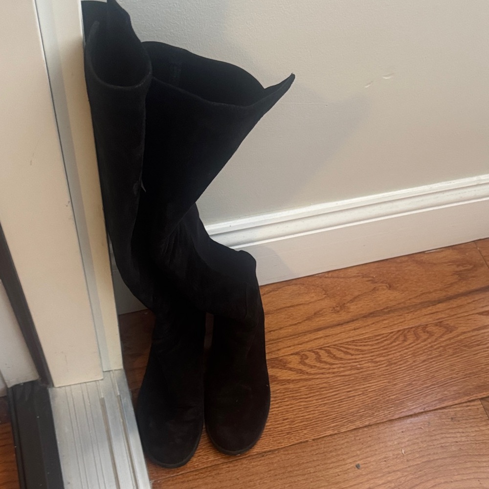 Stuart Weitzman 50/50 Black Over the Knee Boots
